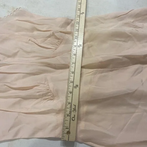 NOS Vintage Seamprufe Full Slip Womens Tall 34 Pink Lace Lingerie Midi READ - Picture 7 of 12